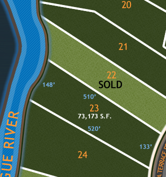 River Bluffs Lot Diagram