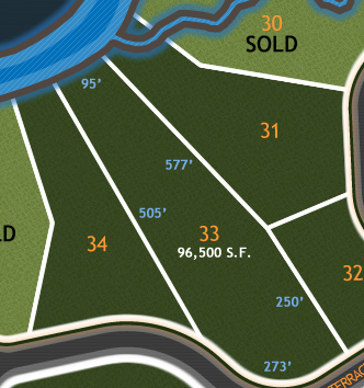 River Bluffs Lot Diagram